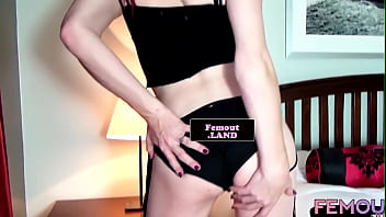 Gorgeous Trap Tugs Hard Dong In Lingerie free video