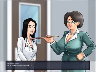 Summertime Saga: Milf Professor Walks Around The College With A Vibrator In Her Pussy-Ep73 free video