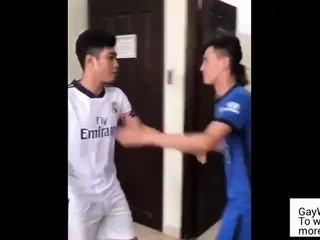 Two Asians Wearing Soccer Uniform Have Sex free video