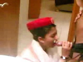 Arab Emirate Steward Cabin Blowjob Before The Flight free video